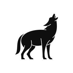 Coyote Wolf Fox Silhouette Icon Design