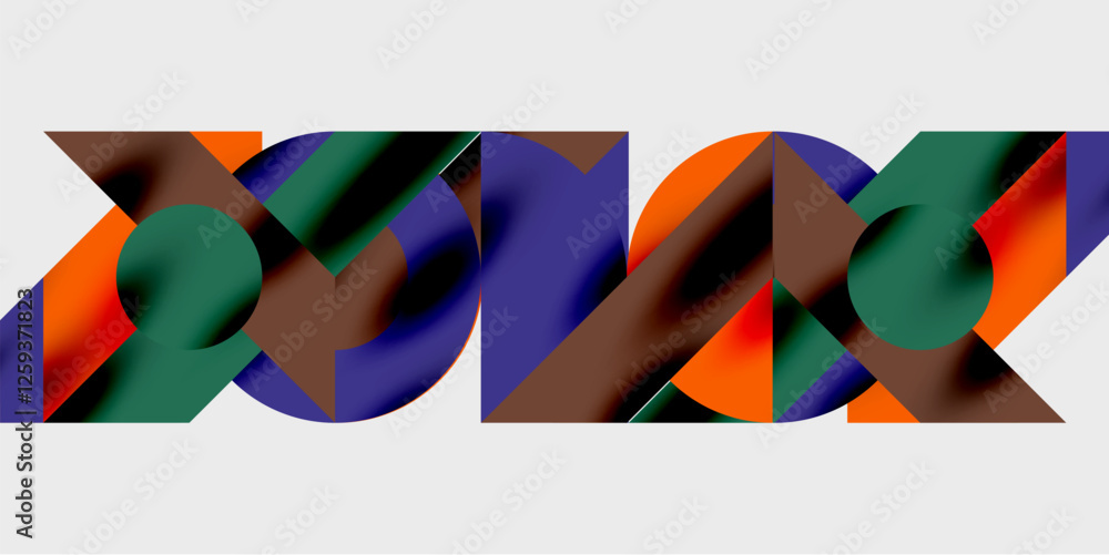 Wall mural vibrant abstract background circles with smooth gradients, creating a dynamic and modern design. ide