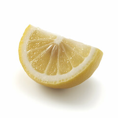 Lemon wedge, isolated, white background, food photography, recipe ingredient