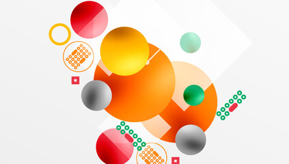 Circles and elements geometric abstract background