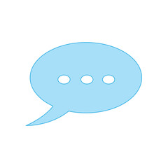 Bubble chat logo icon illustration flat