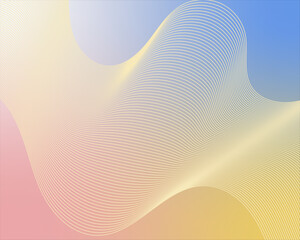 An abstract background with pastel tones and gradient curved lines.