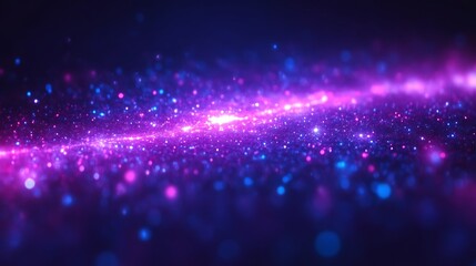 Abstract Purple and Blue Glowing Particle Background
