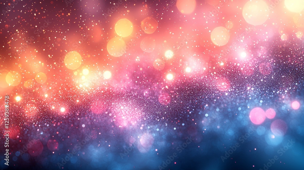 Poster captivating sparkling lights display user's digital art creation abstract visual aesthetic vibrant c
