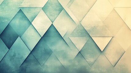 Abstract Teal Beige Geometric Pattern Background