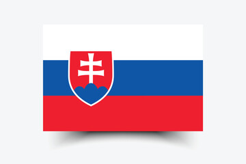 Flag of Slovakia. Slovakia flag official size and color standards digital vector illustration.