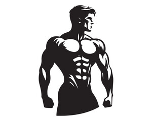 Muscular bodybuilder 3.eps