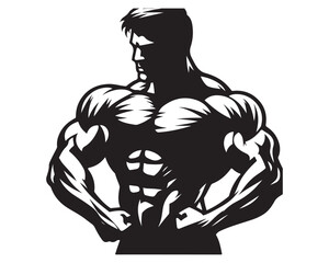 Muscular bodybuilder 9.eps