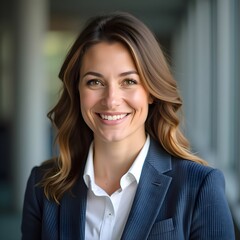 A portrait headshot photo of a friendly professional CEO executive business worker