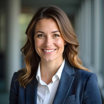 A portrait headshot photo of a friendly professional CEO executive business worker