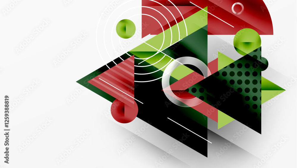 Aufkleber Modern geometric background - overlapping triangles with smooth gradients and semi-transparency