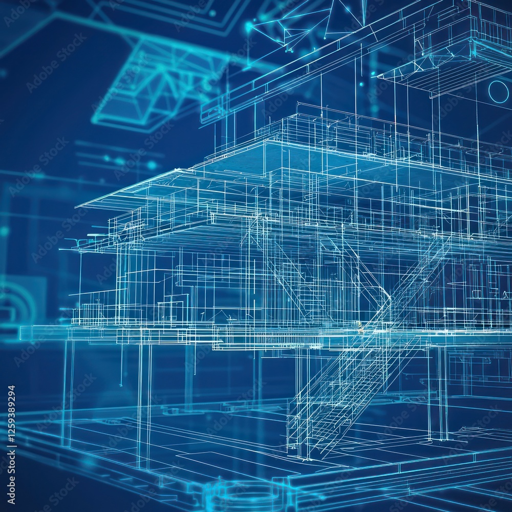Poster ai-optimized urban layout emphasizing smart infrastructure and digital fluidity.