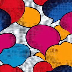 Colorful Speech Bubbles Background Design for Creative Projects