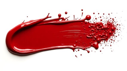 Vibrant crimson fluid art - passion and energy - abstract design or cosmetic ad