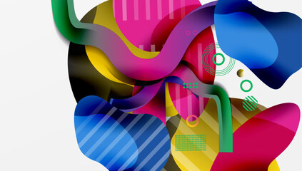 Vibrant abstract background overlapping shapes