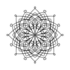 Obraz premium mandala design coloring page 