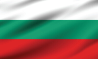Flag of Bulgaria. Bulgaria flag official size and color standards digital vector illustration. Waving flag.