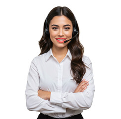 Beautiful woman customer service Support.	