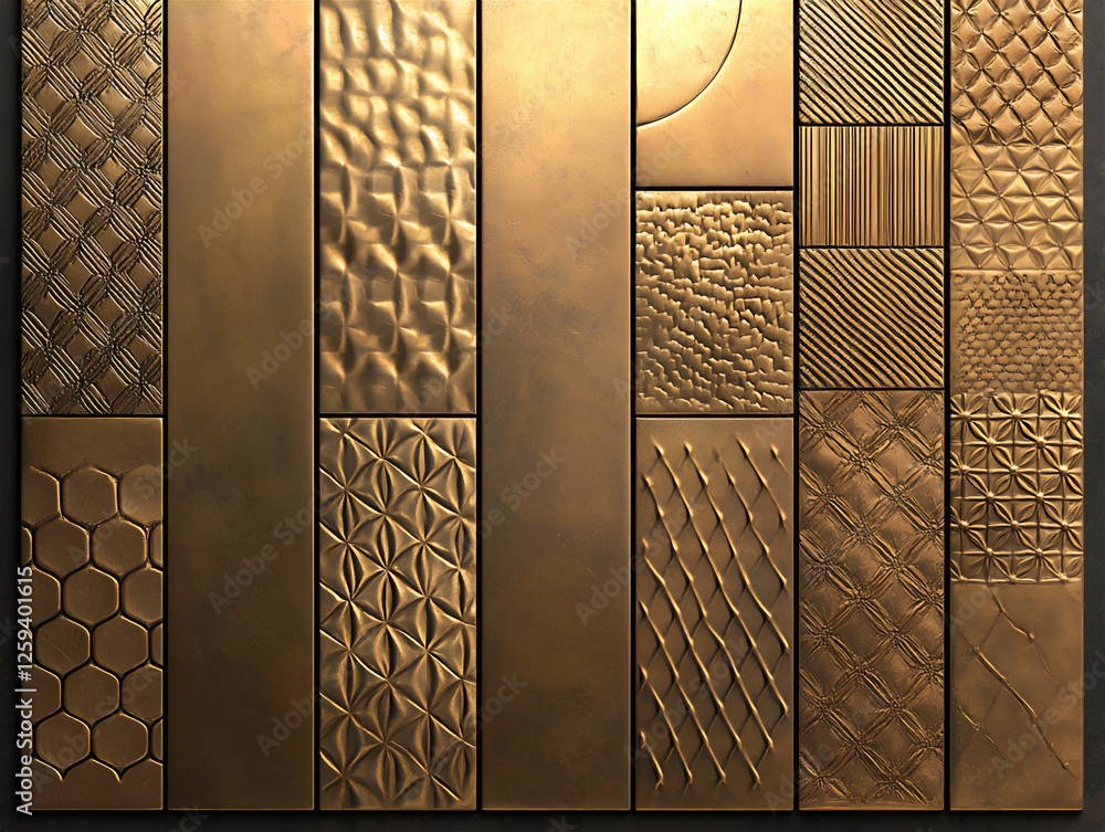 Poster hammered brass with unique patterns