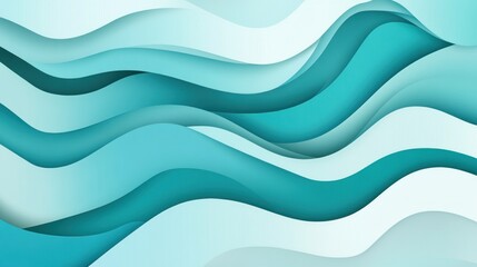 Abstract waves in teal and blue tones create a serene background for design projects