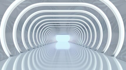 Obraz premium Clean and Serene White Room Interior with Modern Decor