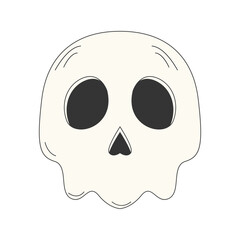 Fototapeta premium Mystical Celestial Element on White Background. Vector Illustration in Doodle Style