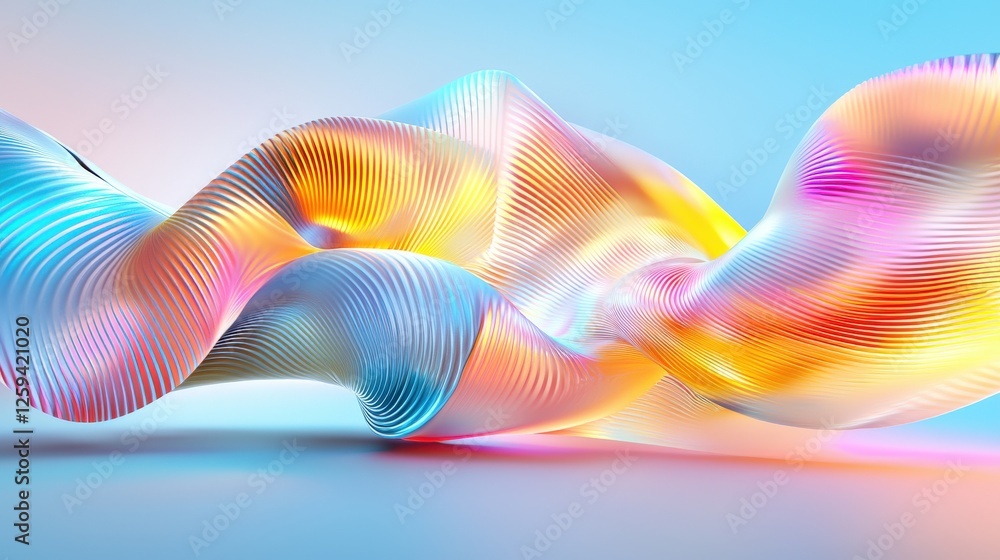 Poster abstract flowing energy with soft light patterns on a gradient canvas