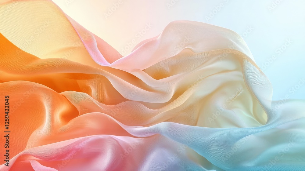 Poster Abstract flowing energy with soft light patterns on a gradient canvas