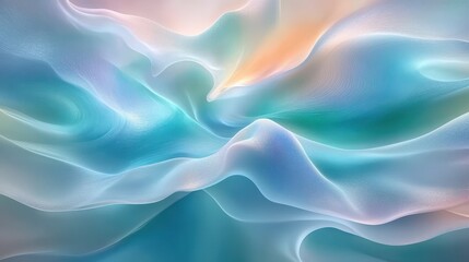 Obraz premium Abstract pastel flowing fabric waves, background design