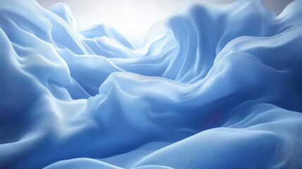 Obraz premium Blue fabric landscape, abstract texture, light background, design element