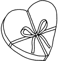 Cute hearts hand drawn illustration 