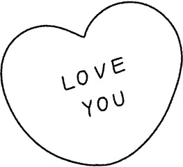 Cute hearts hand drawn illustration 