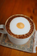 A cup of rich and aromatic latte