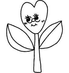 Cute hearts hand drawn illustration 