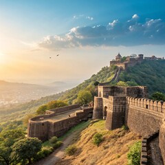 Golden Horizon Sunlit Majesty of Maratha Forts and the Enduring Legacy of Shivaji Maharaj