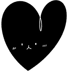 Cute hearts hand drawn illustration 