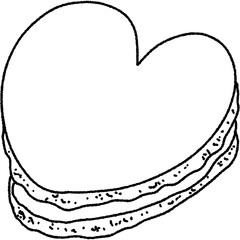 Cute hearts hand drawn illustration 