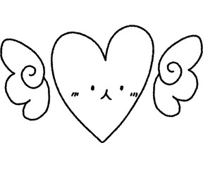 Cute hearts hand drawn illustration 