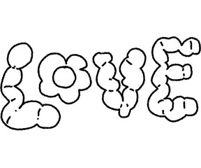 Cute hearts hand drawn illustration 