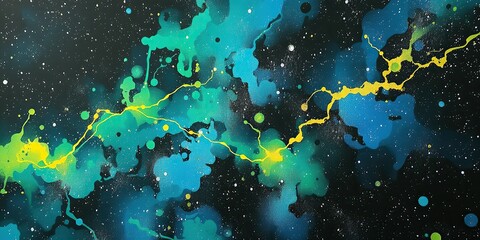 Black dark blue green emerald petrol teal lime yellow white abstract background. Color gradient ombre blend. Line stripe. Bright light flash glow glitter neon metallic. Noise grain mesh. Christmas