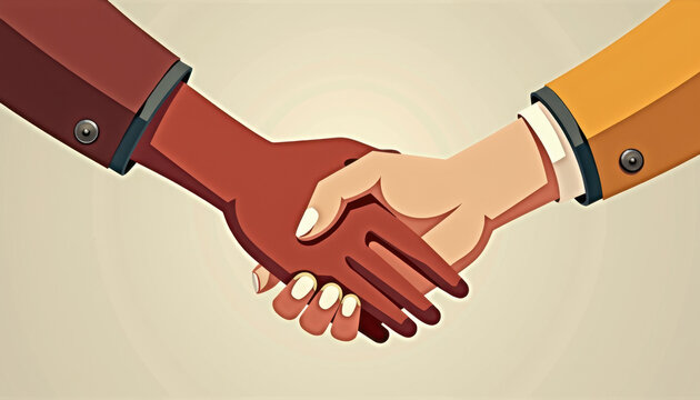 Labour Day Handshake Minimalist Business Agreement