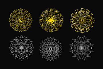 Circular pattern in the form of a mandala. Henna tatoo mandala. Mehndi styleOrnamental mandala patterns with unique design