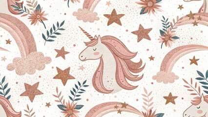 Rose Gold Glitter Pattern: Double Exposure Educational Backgrounds