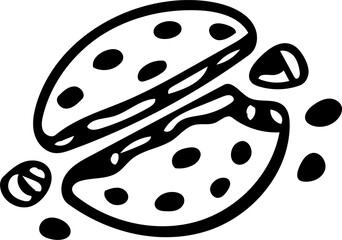 cookies crack illustration vector doodle art
