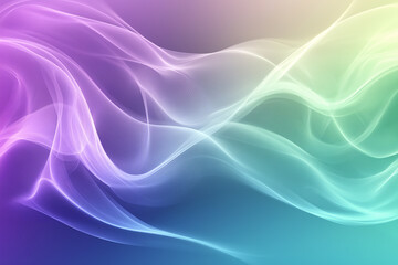 Obraz premium gradient abstract background with elastic waves, light blue, violet and green colors
