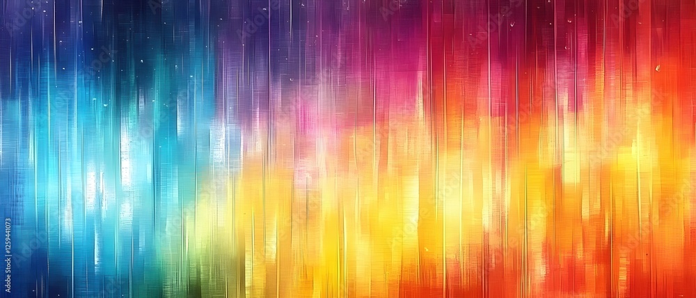 Poster vibrant spectrum of vertical brushstrokes creating a dynamic and energetic abstract design