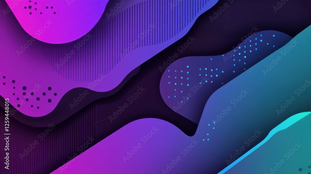 Poster abstract colorful background with wavy shapes and textures