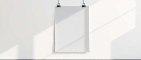 Colorful Hanging Poster Mockup - Modern Design