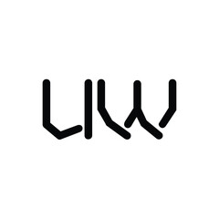UW monogram logo design letter text name symbol monochrome logotype alphabet character simple logo