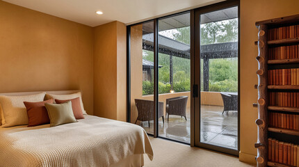 bedroom on a rainy day